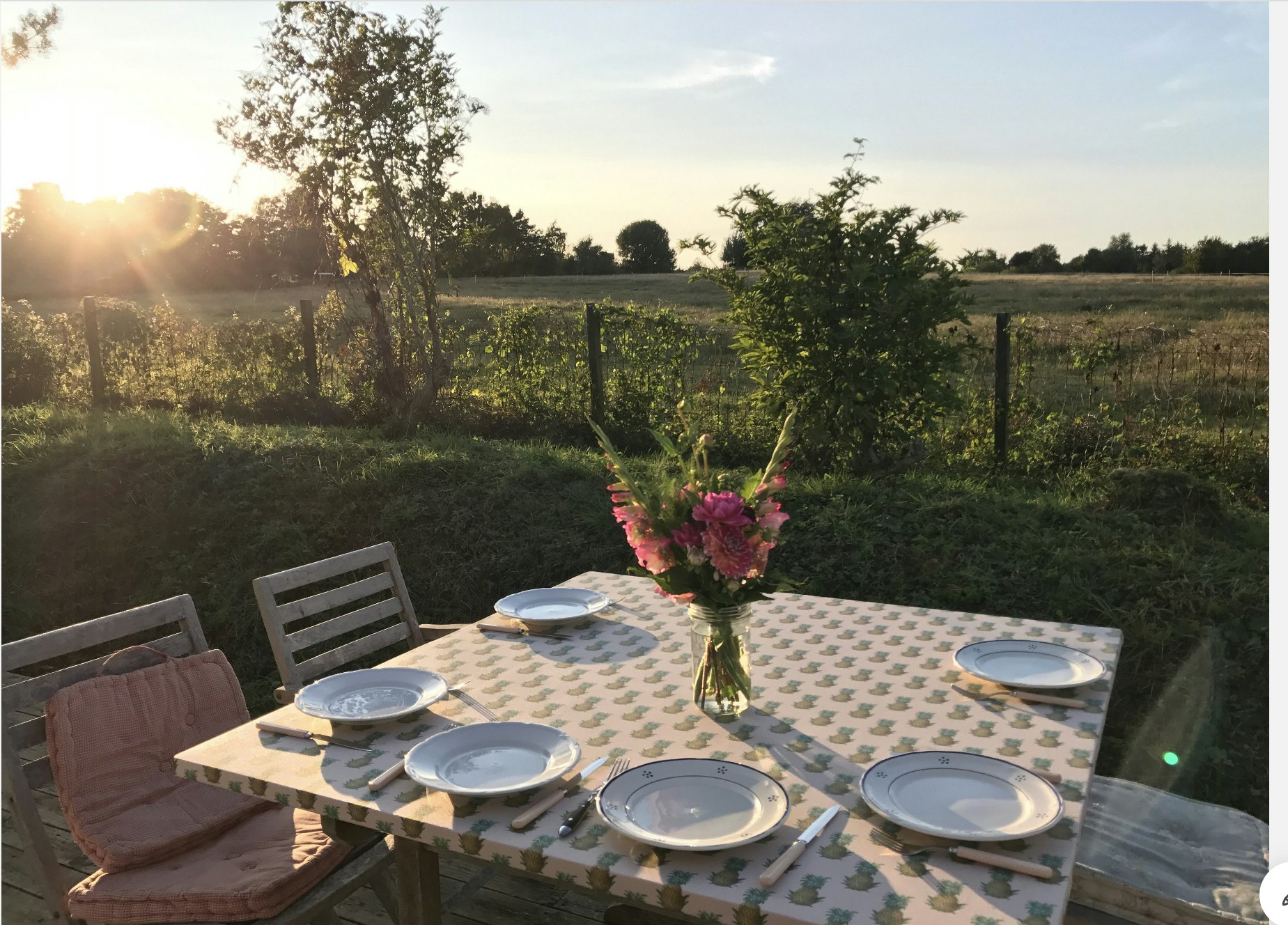 Experience the peace and the beautiful view over the fields