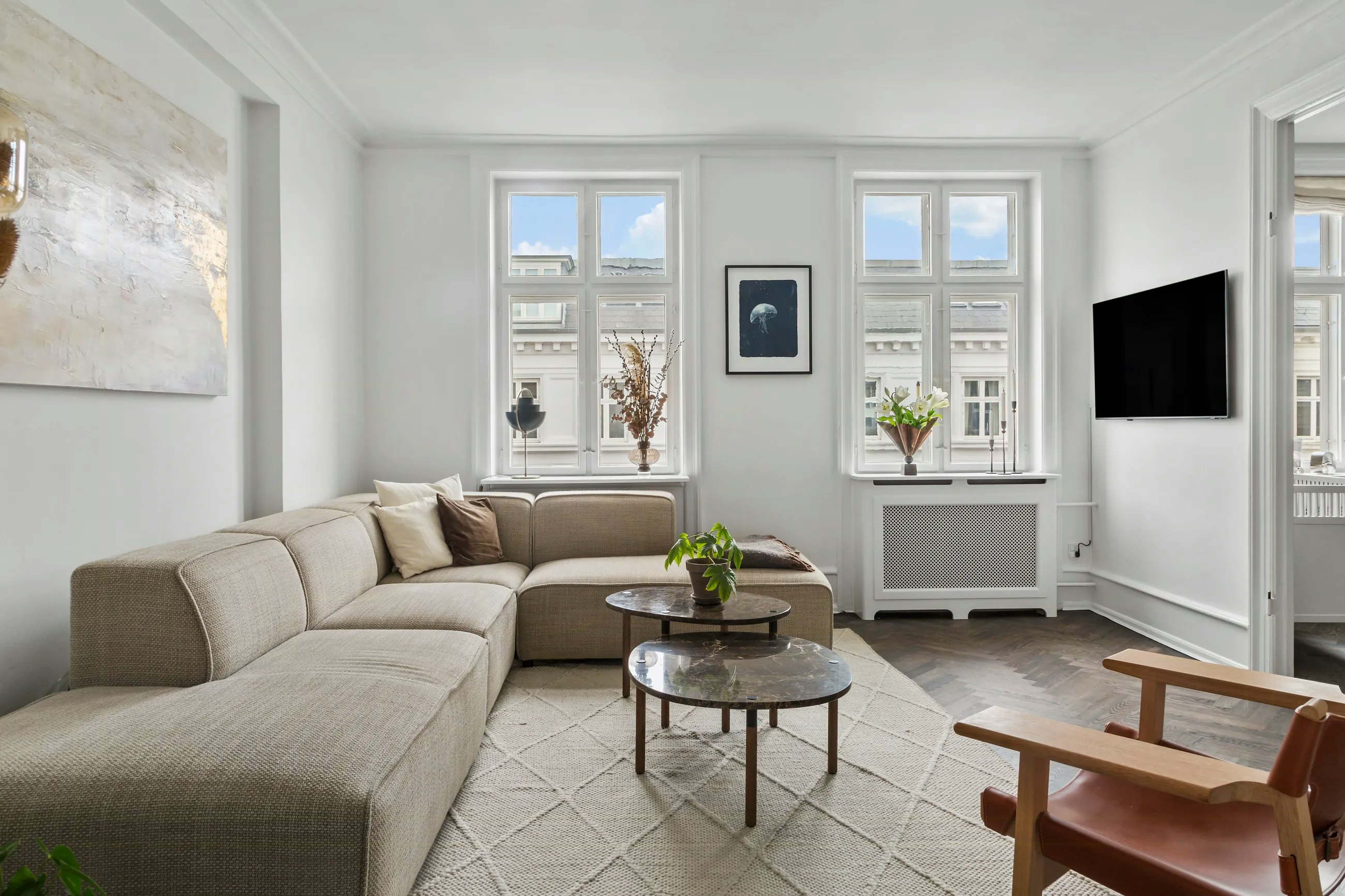 Townhouse with balcony in old Aarhus
