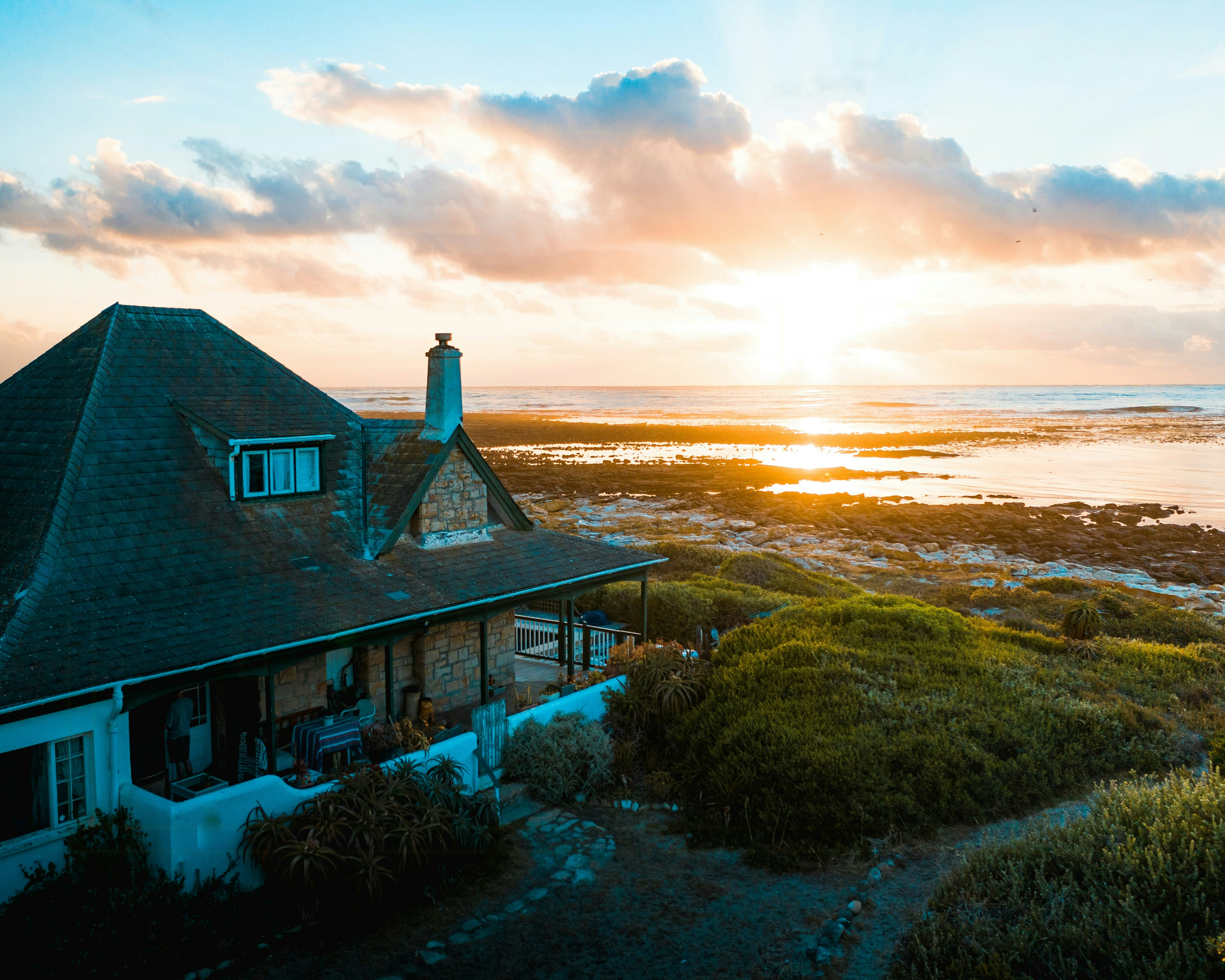 Beach house with sea view by the surf beach